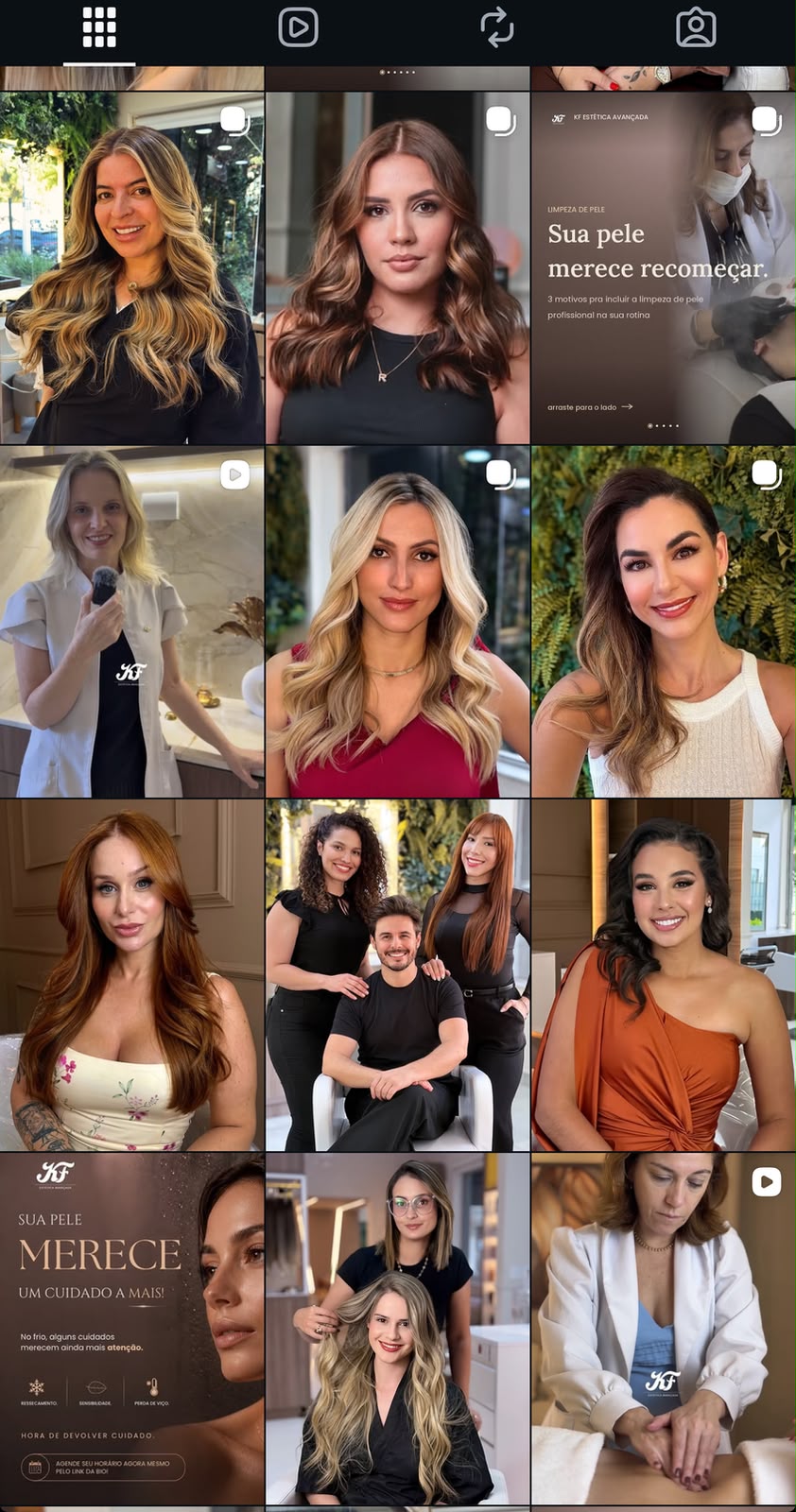 Feed do Instagram KF Boutique da Beleza